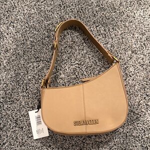 NWT Steve Madden Women’s Bkeeley Latte Asymmetrical  Shoulder Bag with Logo